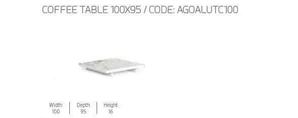 Журнальный столик из керамогранита Talenti Argo-alu ARCH-00050336 - Вид №3