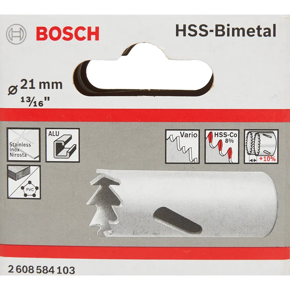 Коронка по стали биметаллическая Bosch 2608584103 21 мм BOSCH PROFESSIONAL STLM-2112314 - Вид №2