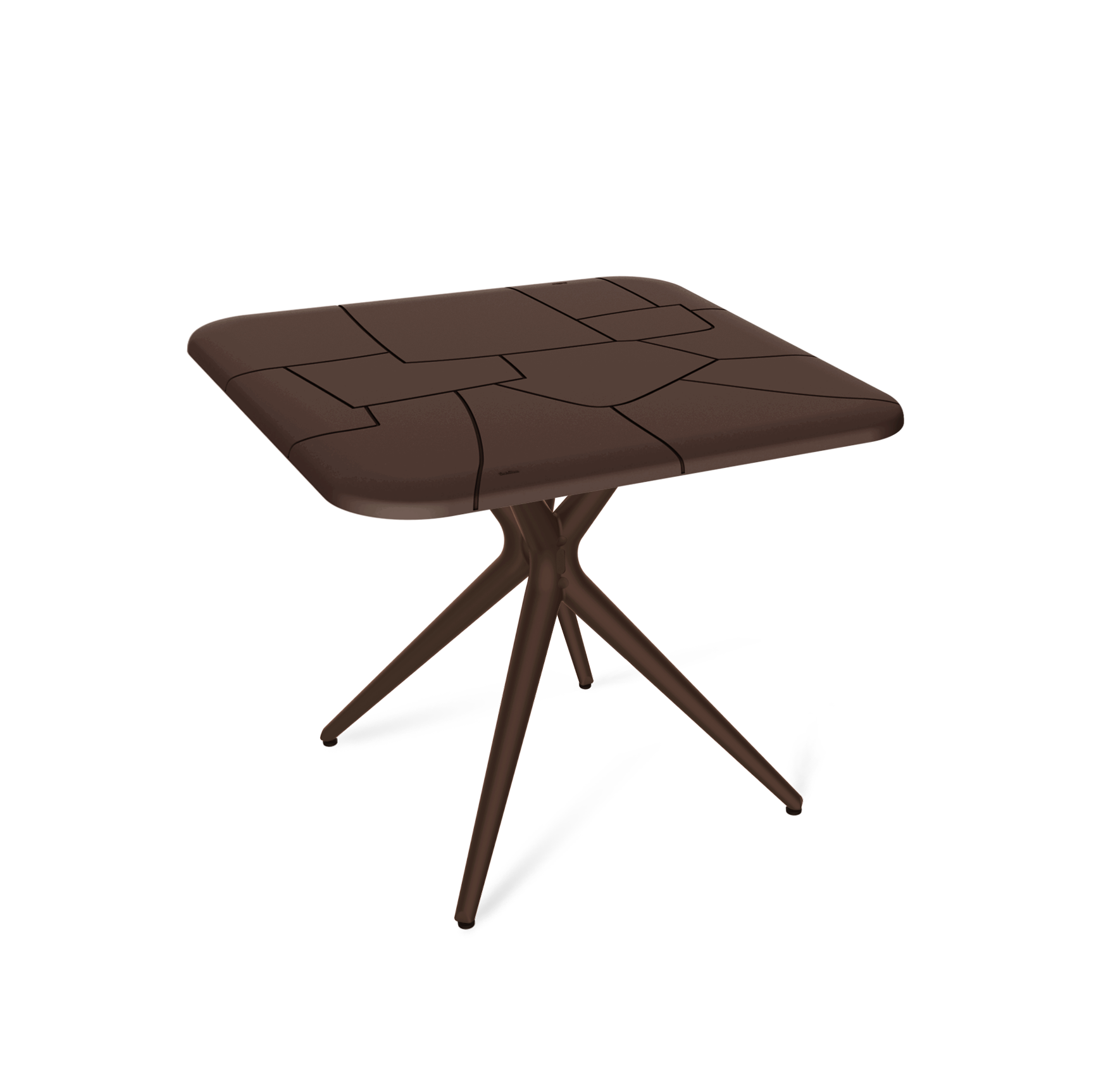 91031119 Кухонный стол квадратный 183582 83x83x76 см пластик цвет коричневый STLM-0449611 SHEFFILTON