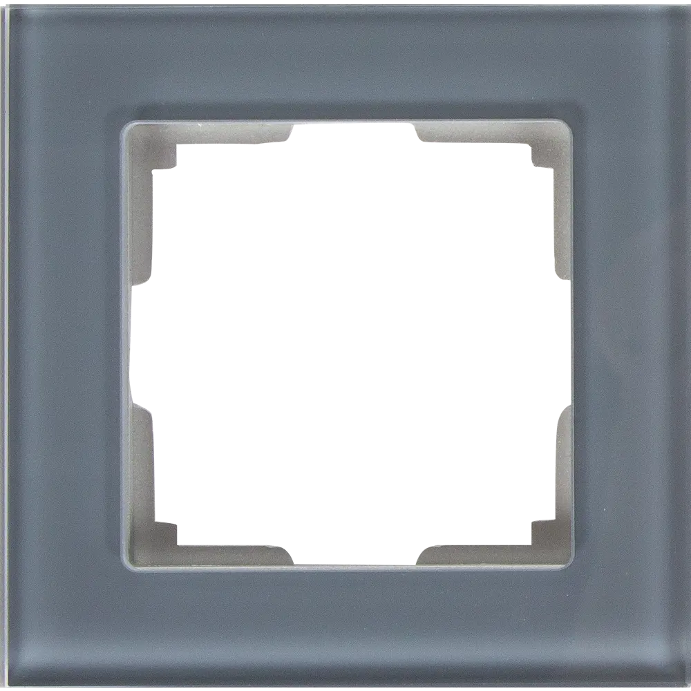 Рамка для розеток и выключателей Werkel Favorit 1 пост стекло цвет серый STLM-2086073