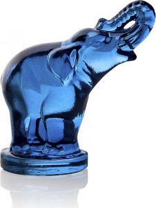10602965 Cristal de Paris Фигурка Cristal de Paris "Слон" 5х5см (синяя) Хрусталь