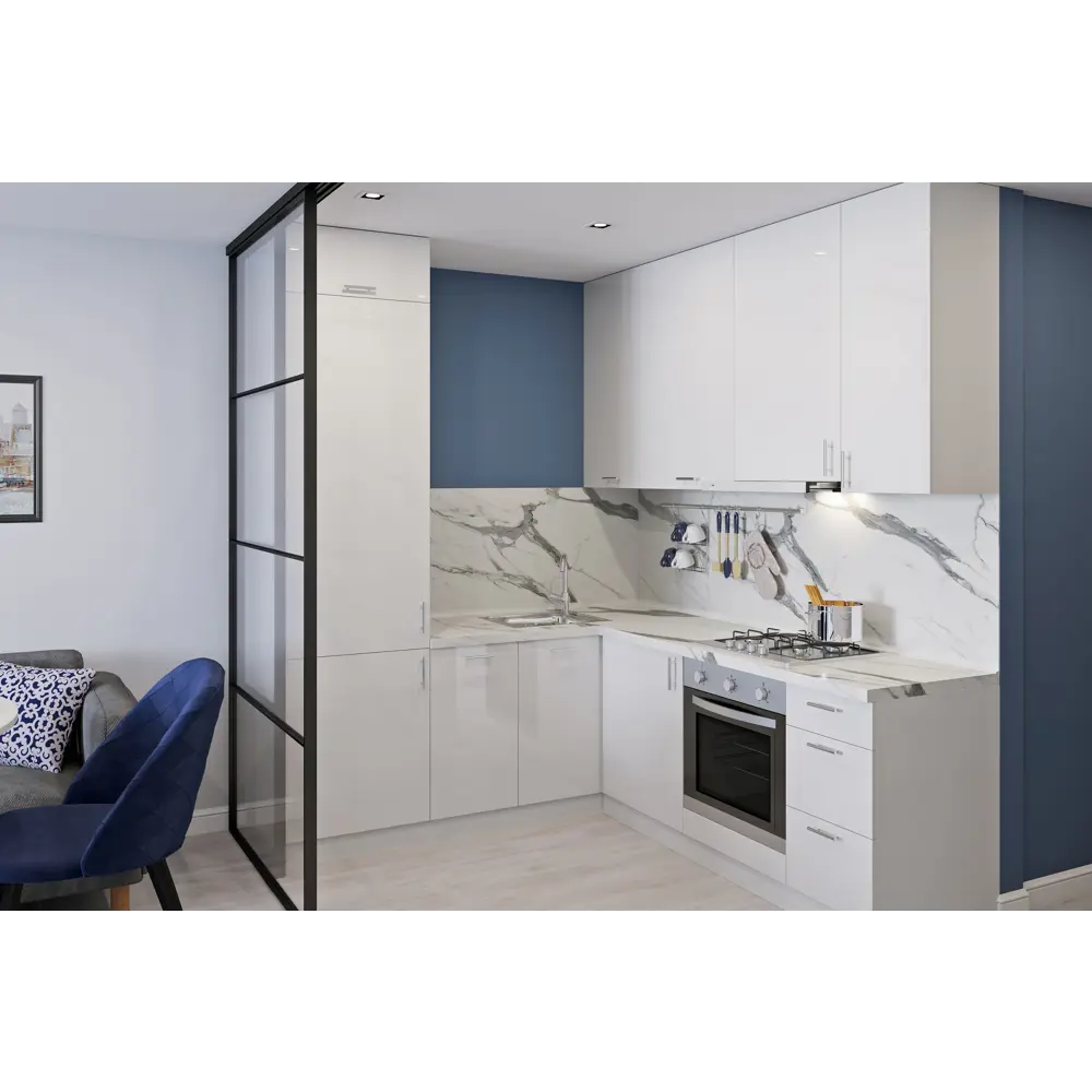 Комплект для установки кухонного цоколя KONSENSA 10 см ПВХ цвет белый Santreyd STLM-2138296 - Вид №6