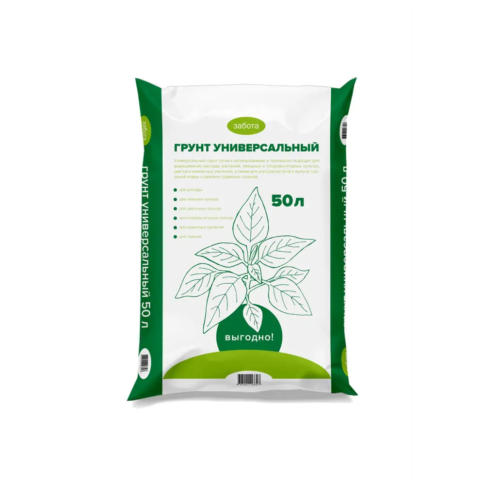 Грунт универсальный 'Забота' 50 л 89425236 Santreyd STLM-1581815