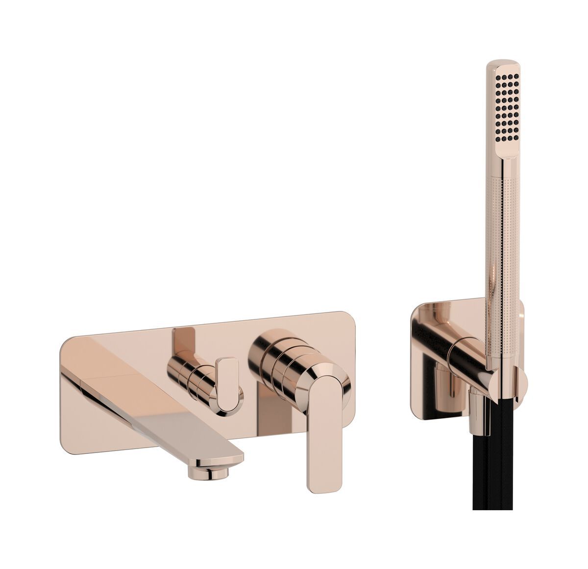 Настенный смеситель для ванны с 4 отверстиями и ручным душем IB C-67 ARCH-00064351 - Вид №6