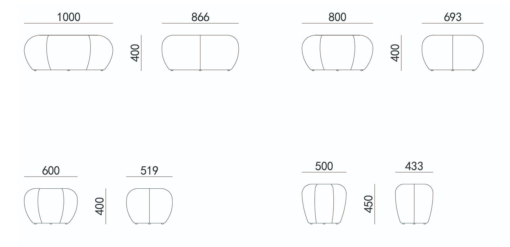 Круглый пуф из ткани HC28 maison PRISMA ARCH-00142086 - Вид №2