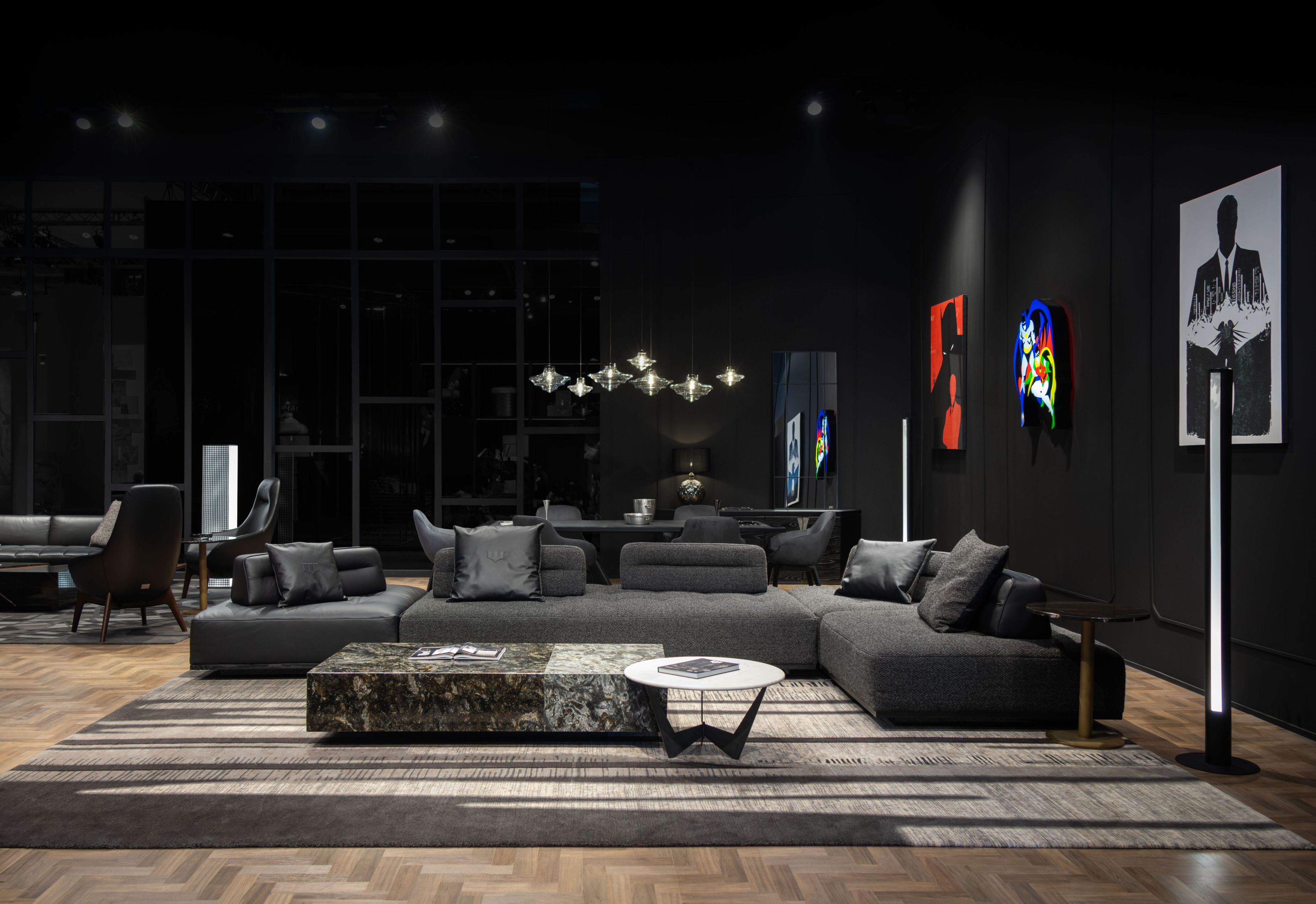 Круглый мраморный журнальный столик Wayne Enterprises Home Collection WE-142 ARCH-00138903 - Вид №2