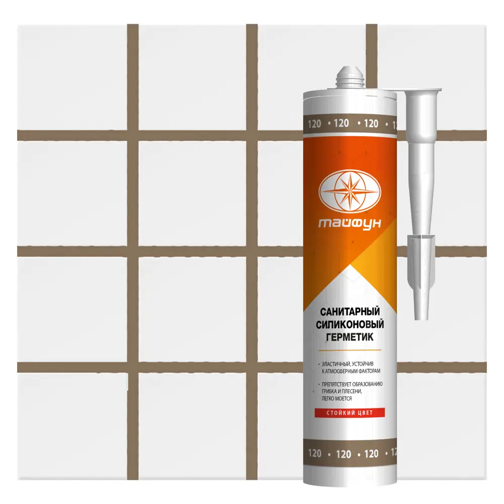 Герметик силиконовый Atlas Тайфун 120 цвет тоффи 280 мл STLM-2012263