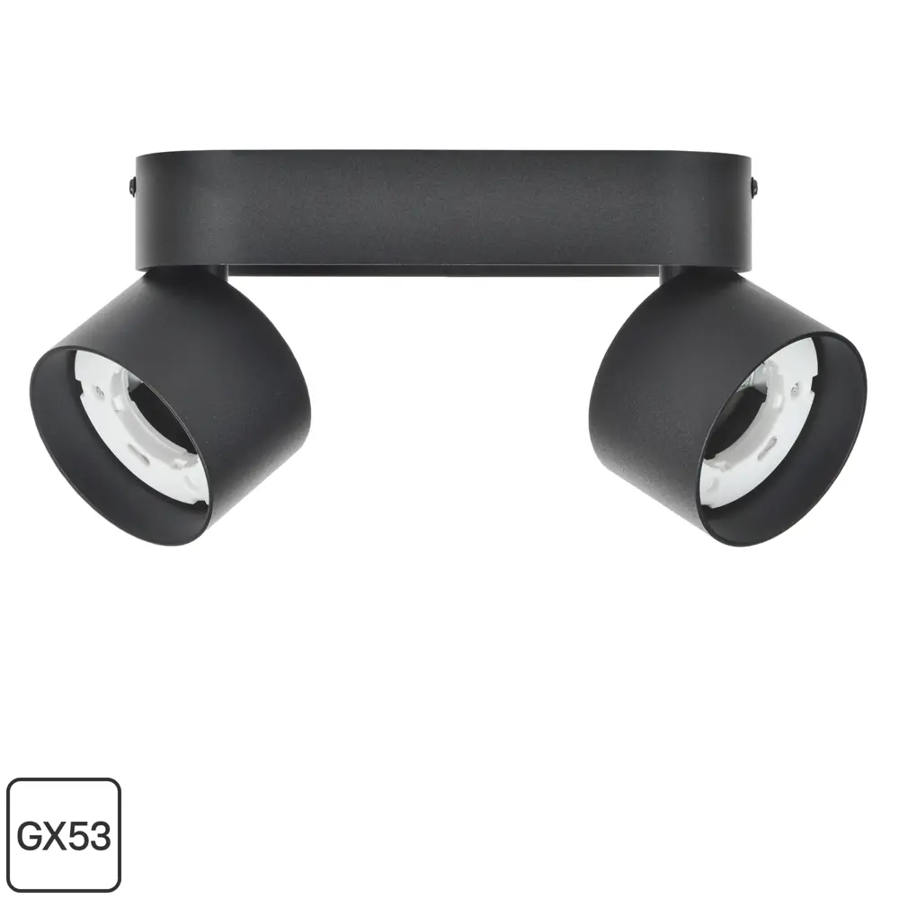 Спот поворотный IEK 4042 2 лампы GX53 4 м² цвет черный STLM-2189136