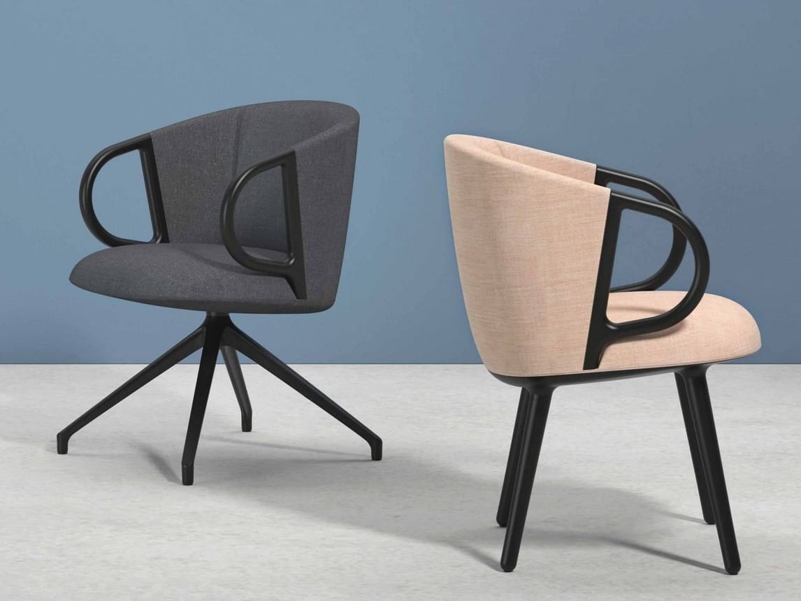 Тканевое кресло с подлокотниками и деревянной рамой GABER Cucaracha ARCH-00108583 - Вид №6