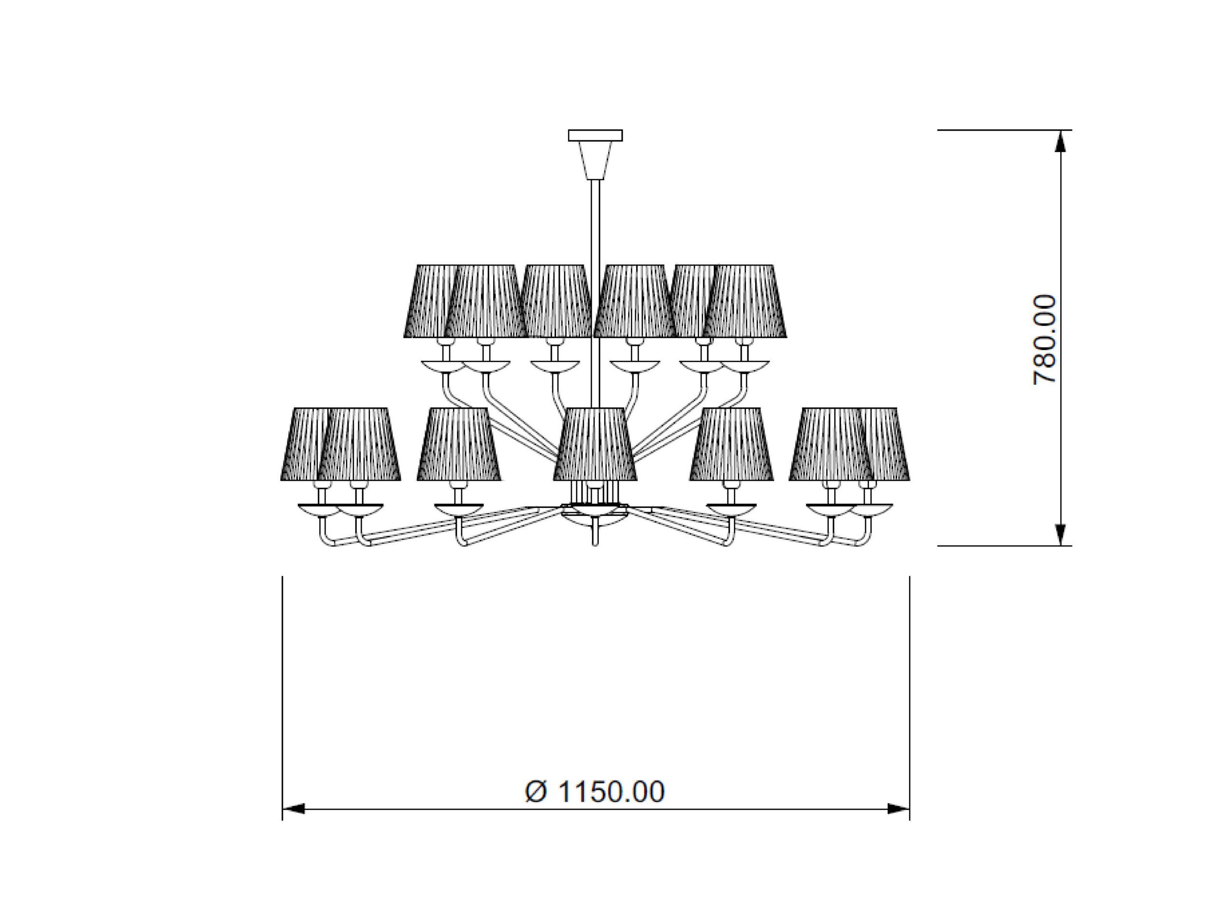 Металлический и тканевый светодиодный подвесной светильник Lampex Italiana NOVA ARCH-00082216 - Вид №2