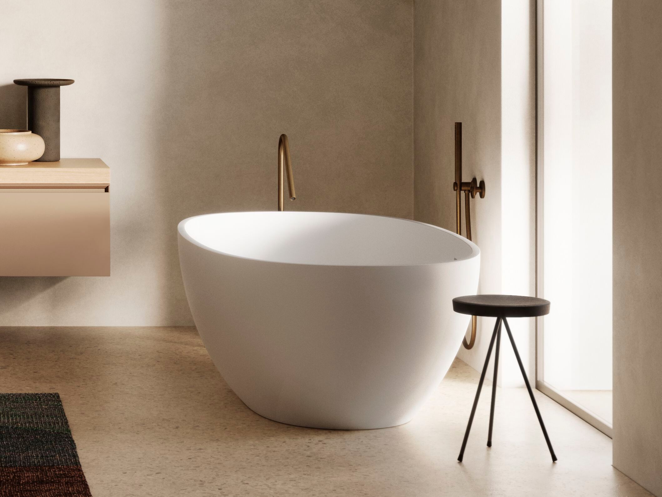 Овальная ванна в центре комнаты CERAMICA CATALANO VASCA 176×91 ARCH-00153367 - Вид №1