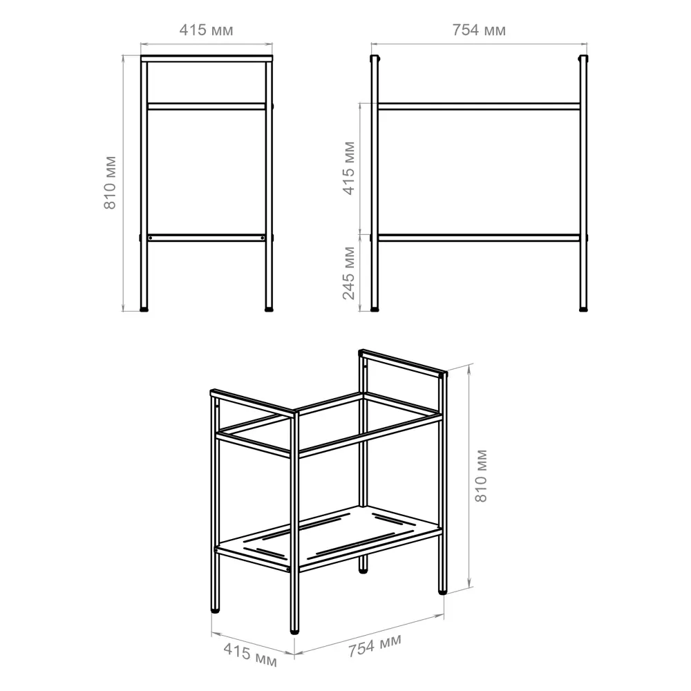 Опора для раковины KONSENSA Бруклин 80 75.5x81 см цвет белый STLM-2198789 - Вид №6