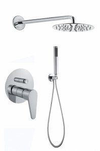 88CR7554 Santan Gagliari, комплект: вер. душ, встройка, ручной душ, шланг, держатель с водоотводом, цвет хром