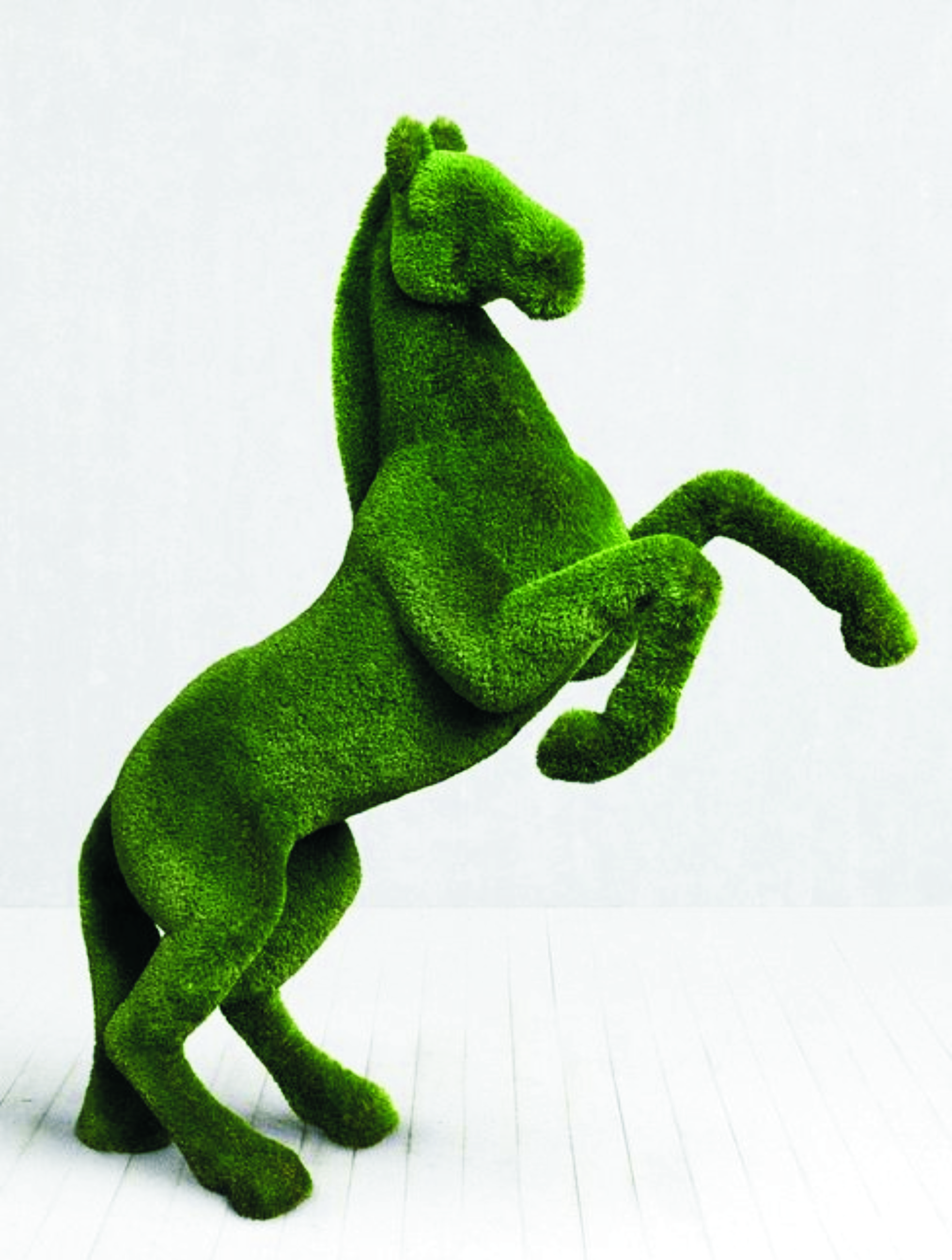 KOD1.01-T.JI КОНЬ на дыбах, каркас топиарной фигуры с искусственным озеленением LAB.Space  - Вид №2