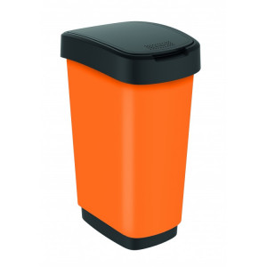 1167710651 ROTHO Rotho контейнер для раздельного сбора мусора Swing TWIST PREMIUM 25 л 50 л с откидной плавающей крышкой цвет оранжевый 50 л. Оранжевый
