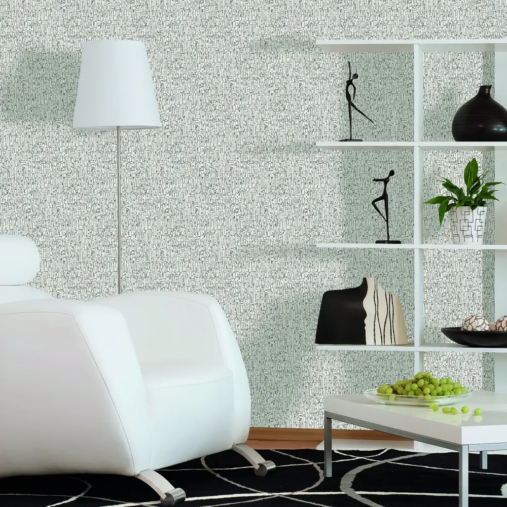 Обои флизелиновые Inspire Luka черно-белые 1.06 м White 1 STLM-2078373 - Вид №3