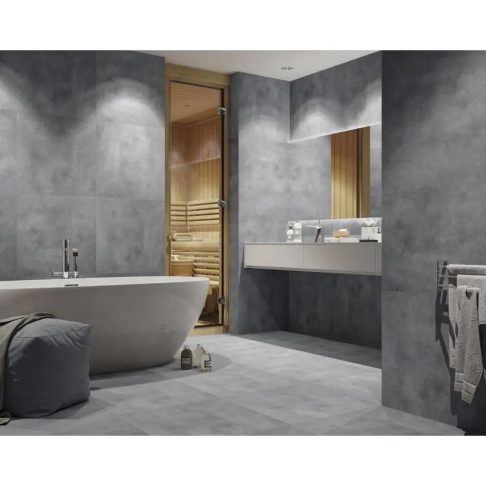 Керамогранит Steppe ceramics Concrete CR0H40M01 59x59 59x59см 1.392 м² цвет серый, серебристый, цена за упаковку