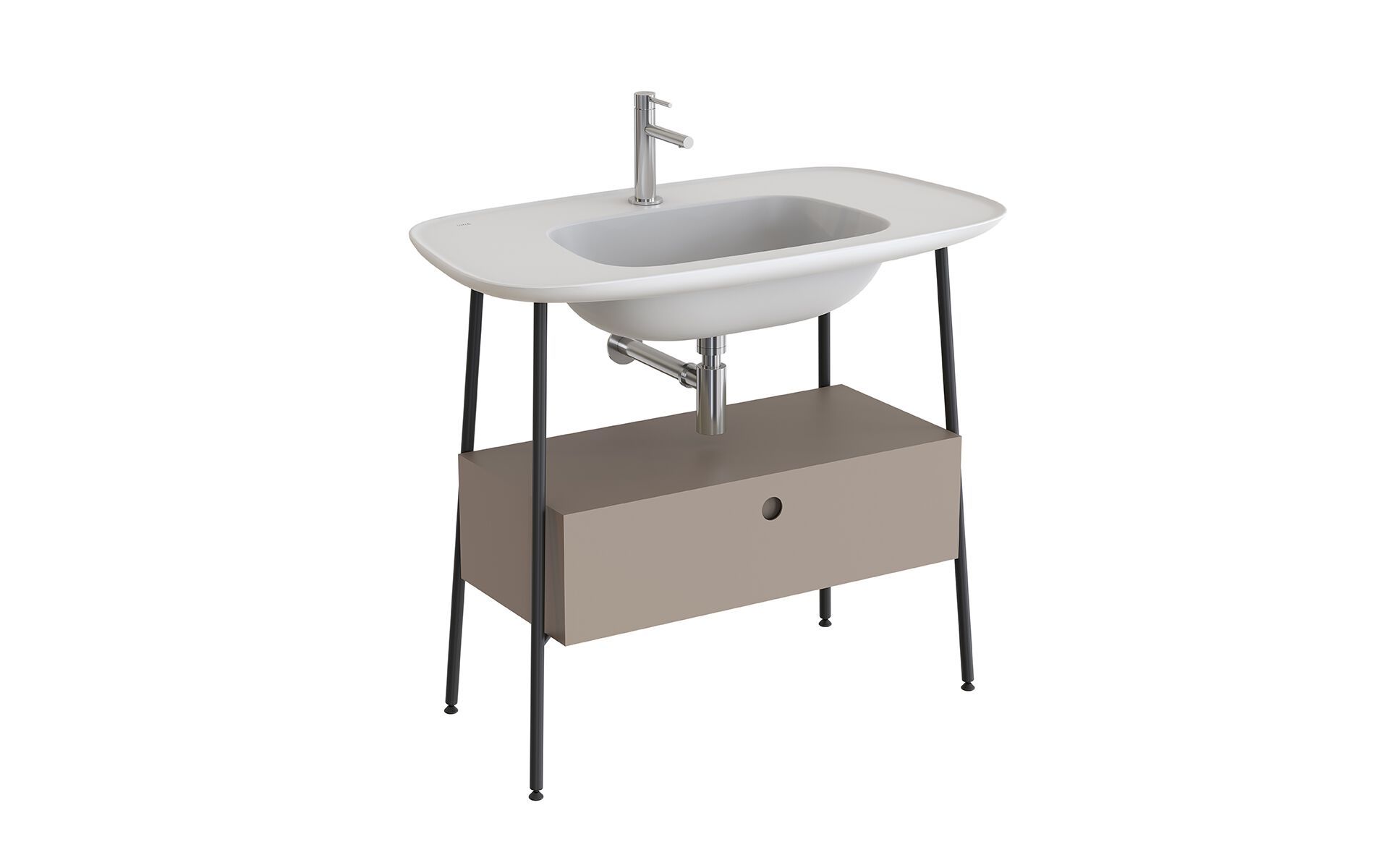 Напольный умывальник со встроенным умывальником VitrA Bathrooms Plural ARCH-00137017 - Вид №1