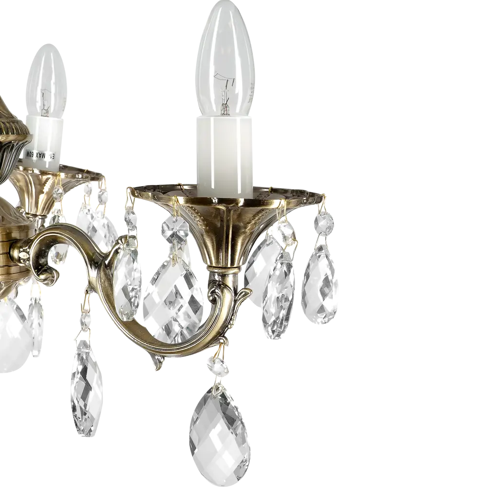 Люстра Люкс 3xE14x60 Вт, металл/хрусталь, цвет бронза WINK STLM-2134122 - Вид №12