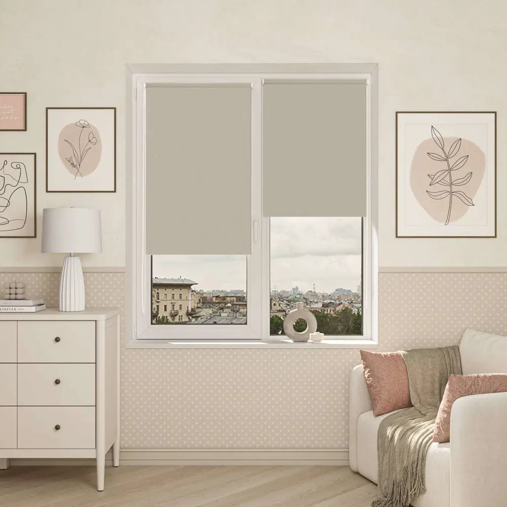 Штора рулонная блэкаут KREAFORTA Vorga 100x160 см серая STLM-2095890 - Вид №6