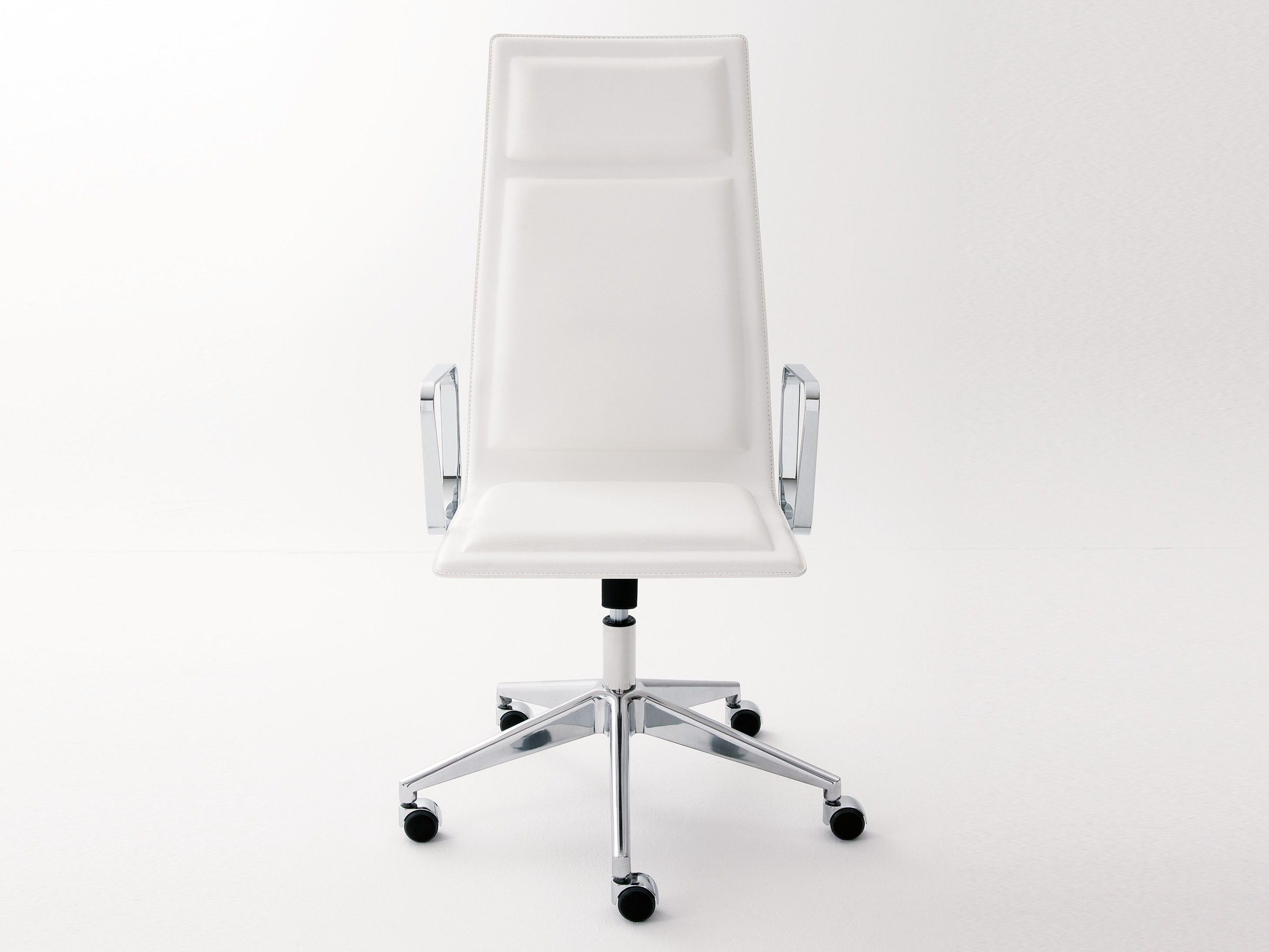 Кожаный офисный стул с подлокотниками с 5 спицами Gallotti&Radice OFX09 ARCH-00118591 - Вид №1