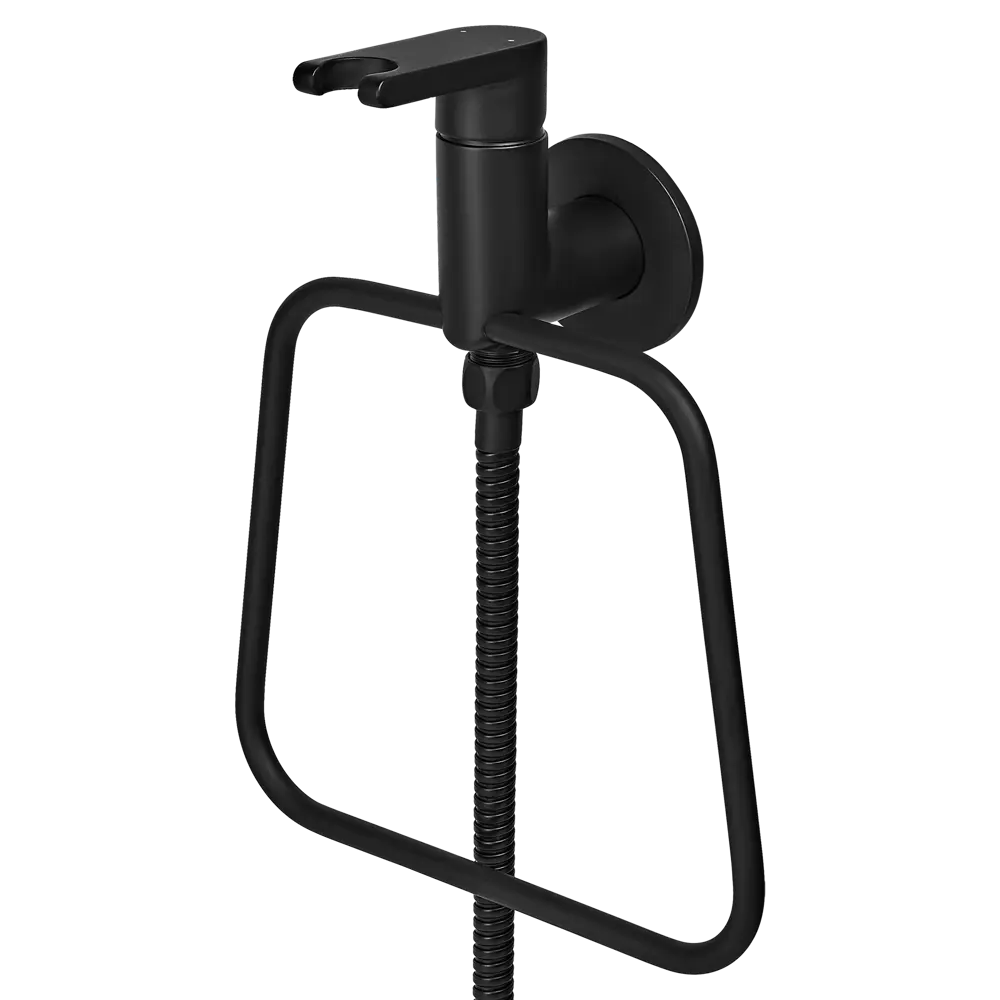 Гигиенический душ KONSENSA Нарни KA2401PC, набор со смесителем, цвет черный матовый STLM-2157925 - Вид №4