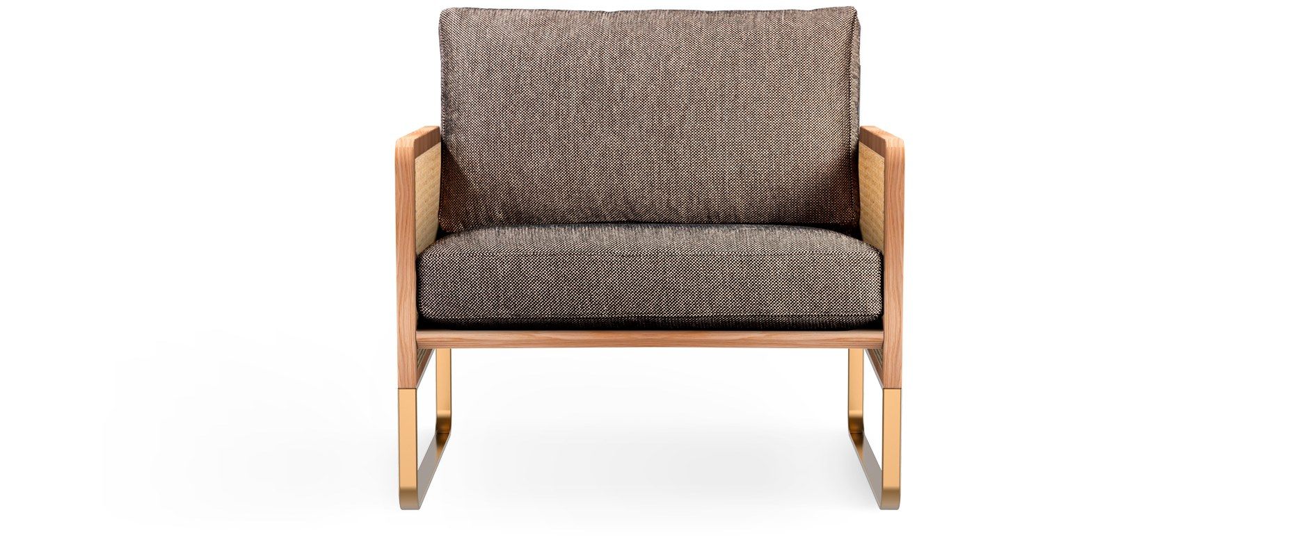 Винтажное стильное бархатное съемное мягкое кресло RED EDITION плетеная ARCH-00037426 - Вид №16