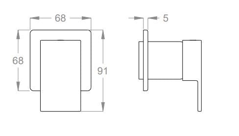 Встраиваемый однорычажный смеситель для душа Fir Italia Kelio 63 ARCH-00147779 - Вид №2