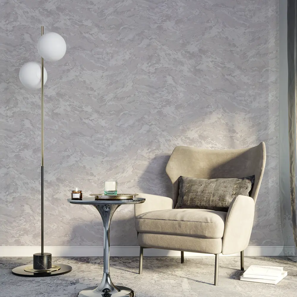 Флизелиновые обои Palitra Planet Lili в бежевых тонах для стильного интерьера 89373840 STLM-0822789 - Вид №3