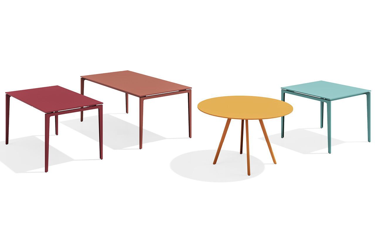 Квадратный стальной стол с порошковым покрытием BABEL D ARCH-00125099 - Вид №4