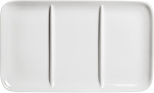 89708 Dibbern Блюдо для закусок трехсекционное Dibbern "Белый декор" 25см Фарфор костяной