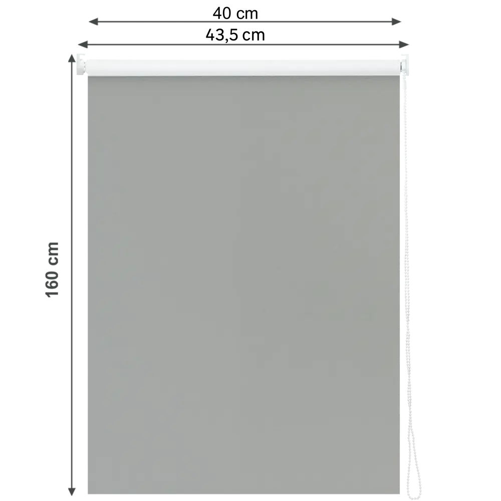 Штора рулонная блэкаут Inspire Santos 40x160 см серая Granit 3 STLM-2100862 - Вид №1