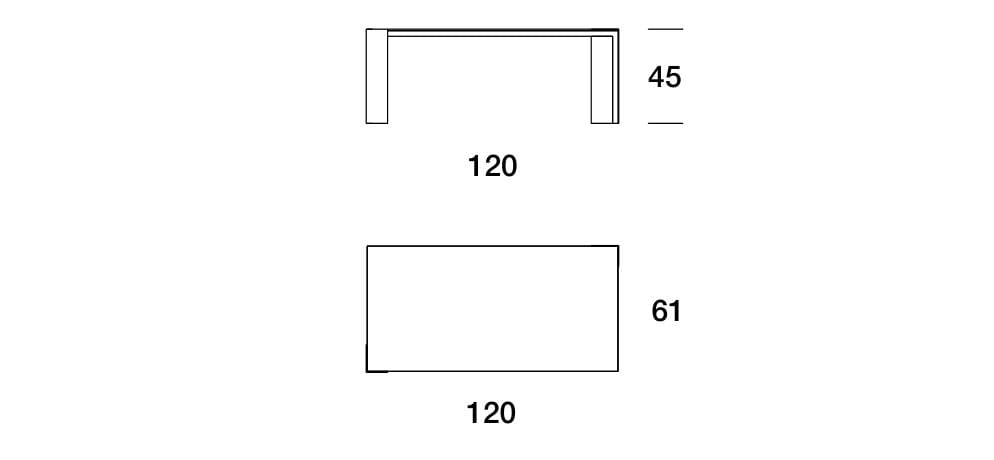 Прямоугольный стеклянный журнальный столик Former In Italia Horik ARCH-00148984 - Вид №2