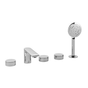 Смеситель для ванны с 5 отверстиями и ручным душем