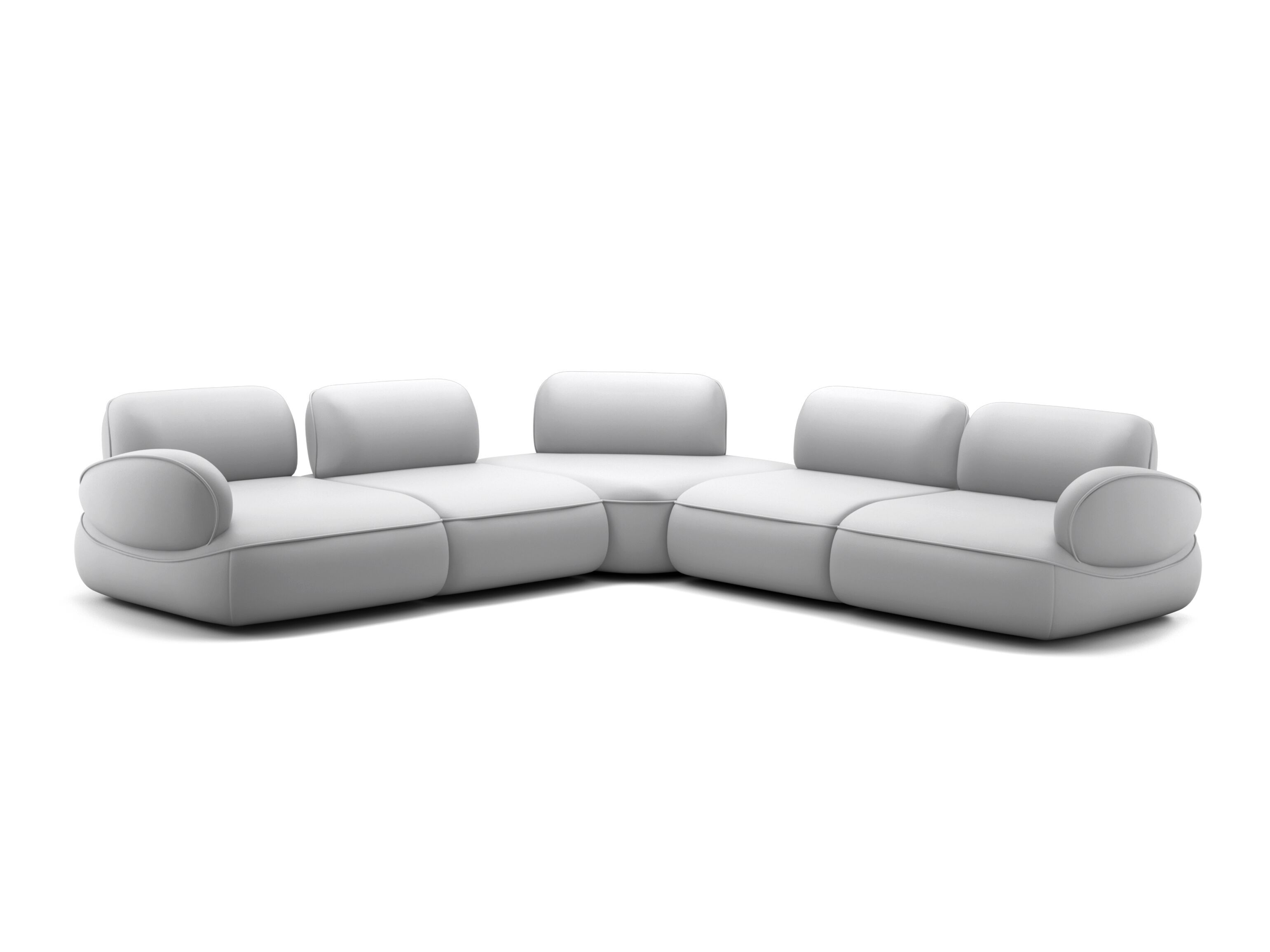 Кожаный угловой диван Natuzzi Italia SNAIL ARCH-00049405