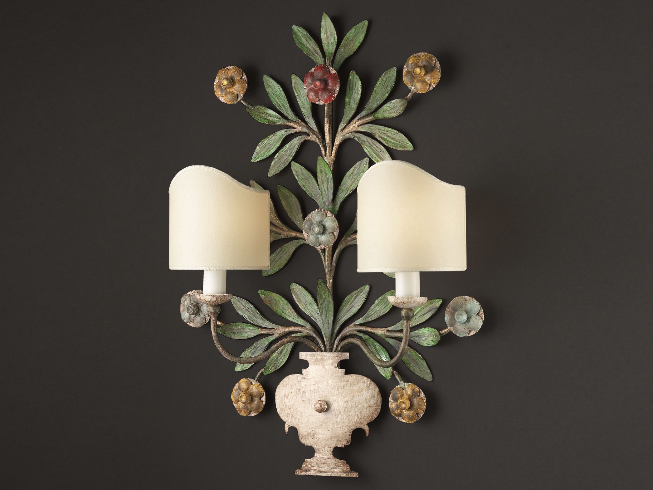 Бра из кованого железа OFFICINACIANI цветочная ваза ARCH-00130014 - Вид №1