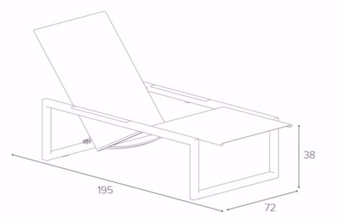 Шезлонг с откидывающейся спинкой в Batyline® Royal Botania Ninix ARCH-00064045 - Вид №18