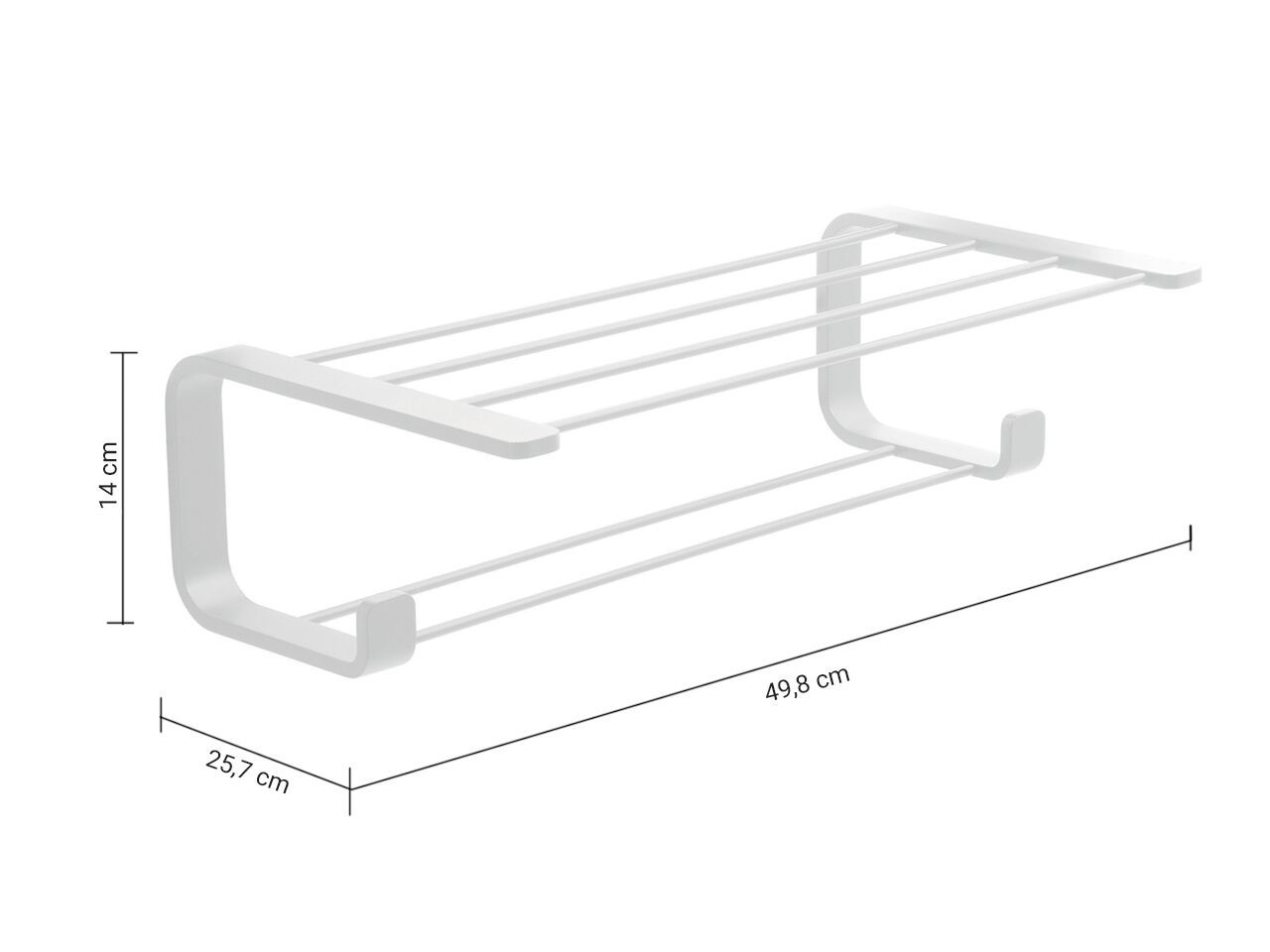 Металлическая полка для ванной комнаты GEDY ARCH-00132902 - Вид №4