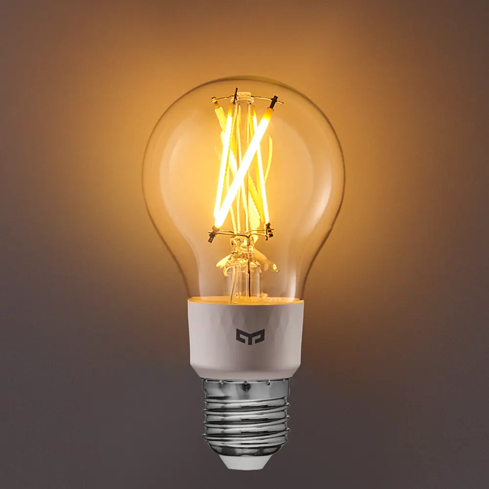 Лампа умная светодиодная Yeelight YLDP12YL E27 220-240 В 6 Вт груша прозрачная 700 лм, теплый белый свет, для диммера STLM-2117513 - Вид №3
