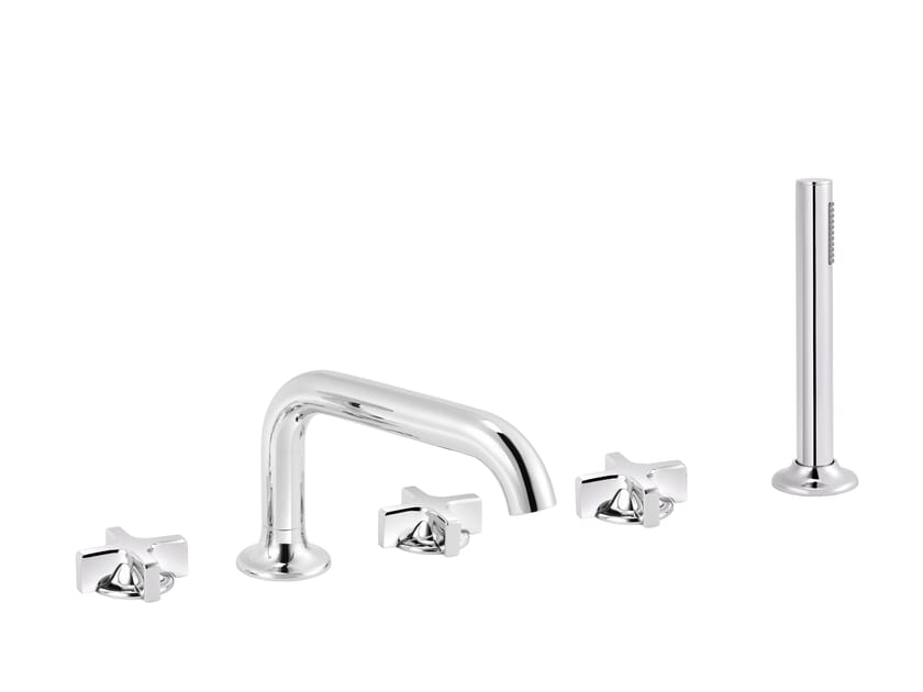 Набор для ванны с 5 отверстиями из хромированной латуни с ручным душем rvb TIMES ARCH-00090978