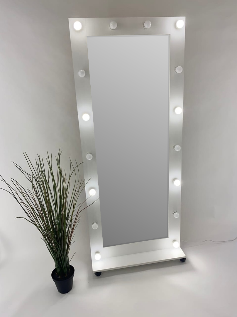 90316844 Гримерное зеркало с лампочками 182/75 на подставке Зеркало для ванной STLM-0182323 BEAUTYUP