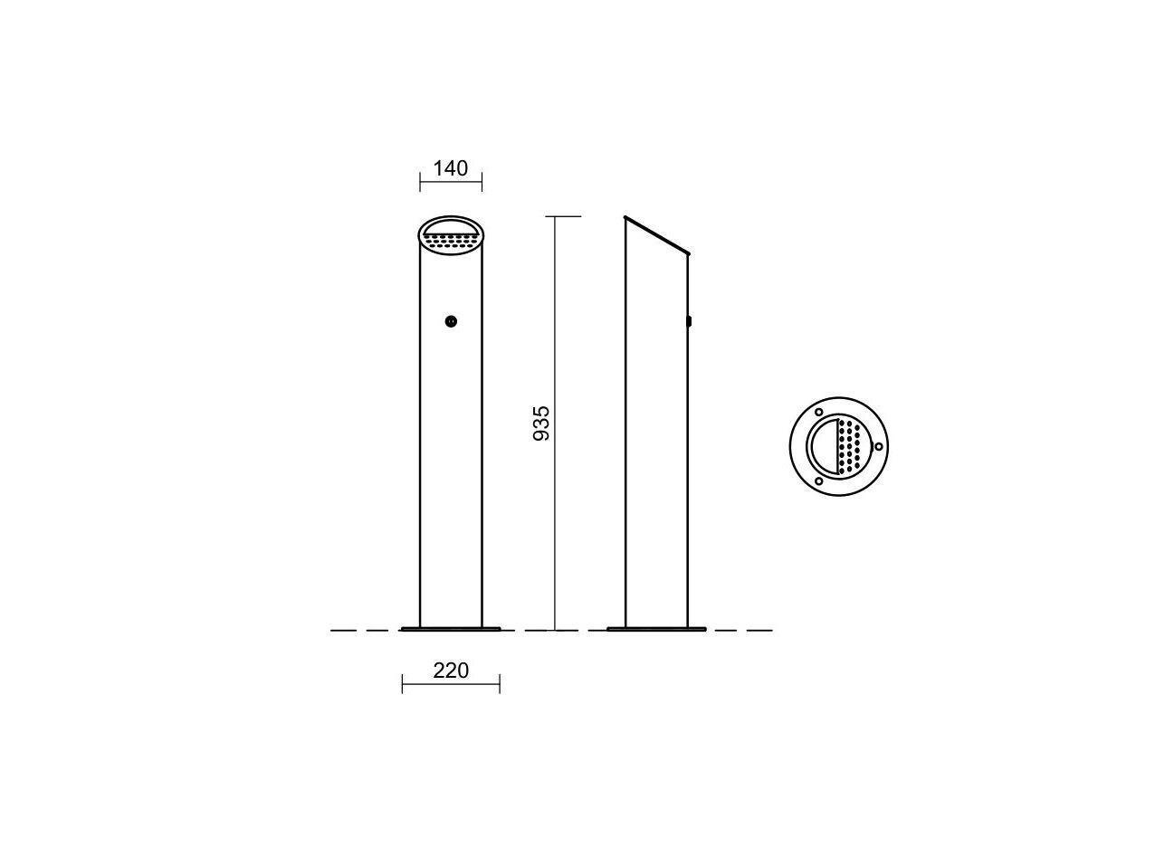 Пепельница для общественных мест с порошковым покрытием Studio Città SMOKE ARCH-00102461 - Вид №3