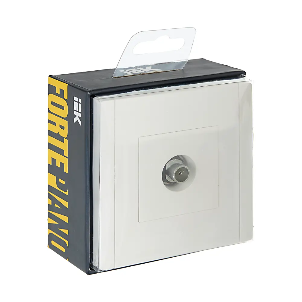 Розетка телевизионная встраиваемая IEK Forte&Piano белая 89436000 STLM-1567882 - Вид №1