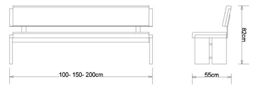Скамейка из дуба и искусственной кожи Deodara AMELIE ARCH-00037696 - Вид №4