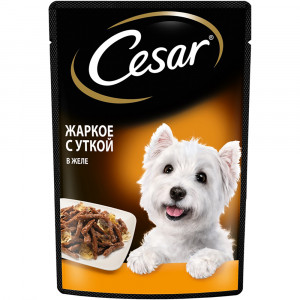 ПР0053687*28 Корм для собак Жаркое с уткой пауч 85г (упаковка - 28 шт) Cesar