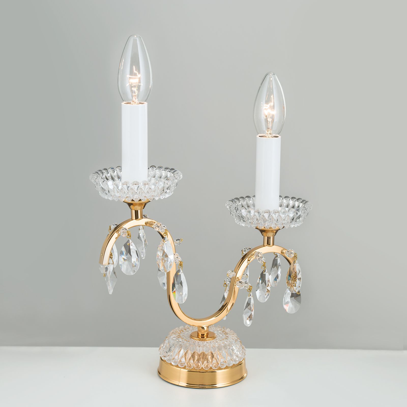 Латунная настольная лампа с кристаллами Orion Hirohito ARCH-00123944 - Вид №3