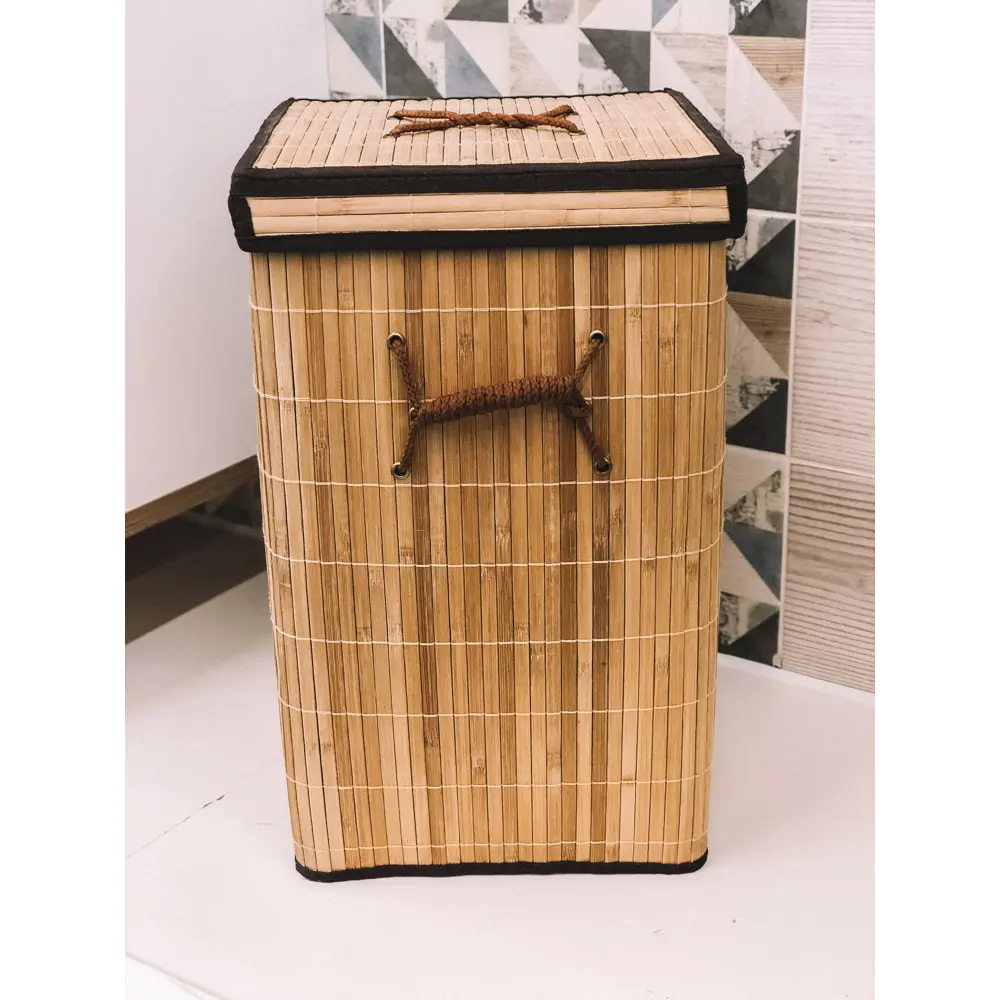 Корзина для белья складная квадратная, 45 л, бамбук STORIDEA Без серии STLM-2202759 - Вид №4