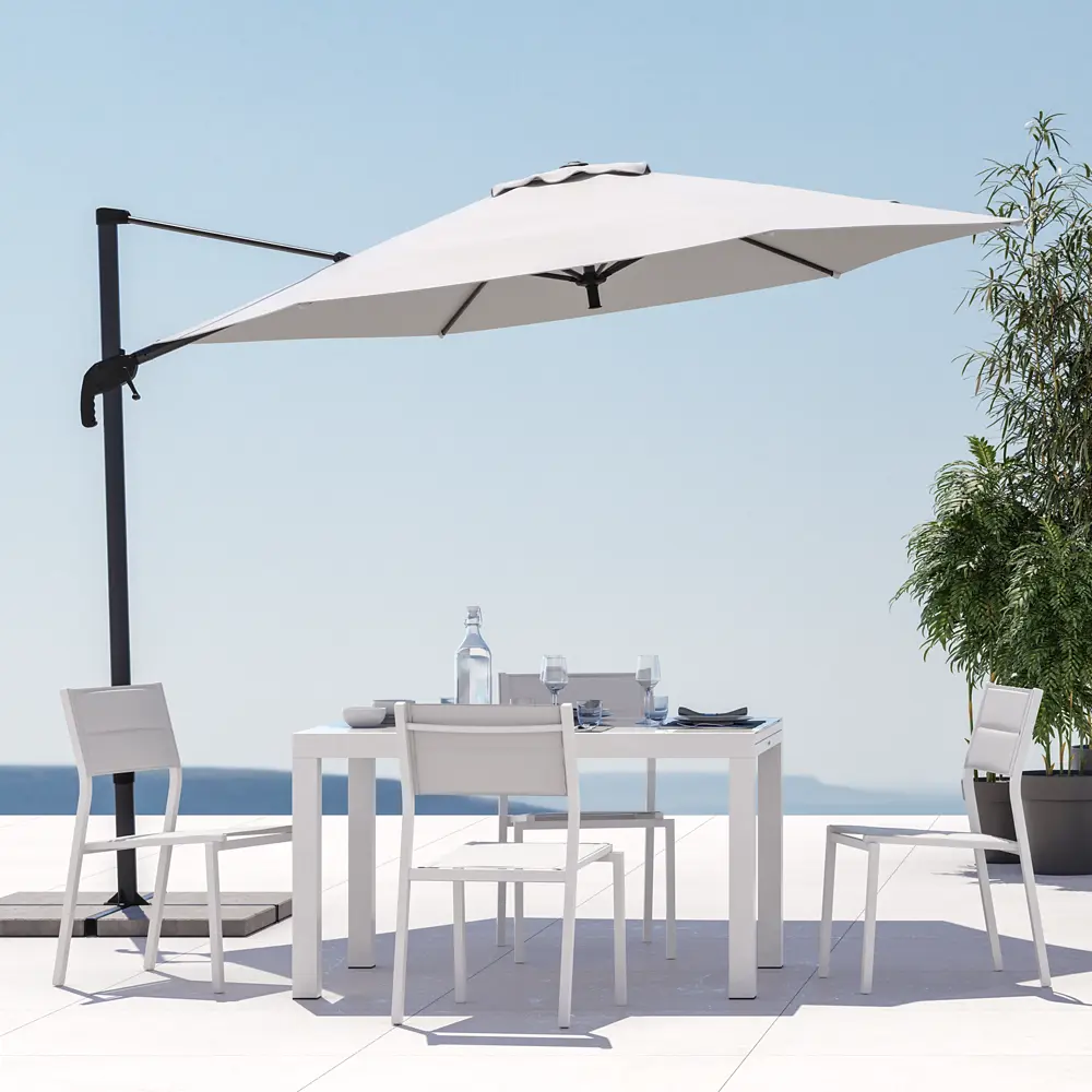 Naterial Aura — садовый зонт с боковой стойкой 286×286 см белый 82232810 STLM-1570652 - Вид №23