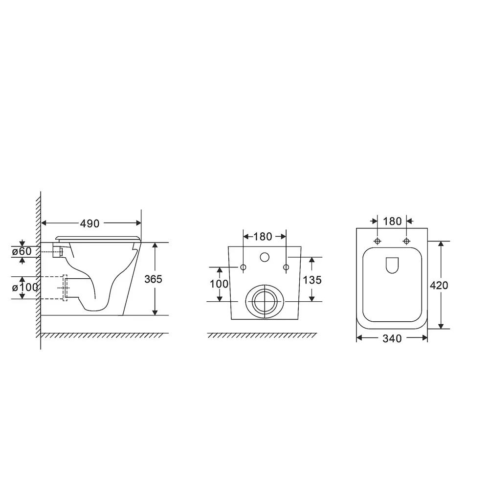 Комплект инсталляция с унитазом Moneron Black Tornado 4в1, безободковый с микролифтом, клавиша цвет черный 89374331 STLM-2109673 Santreyd - Вид №14