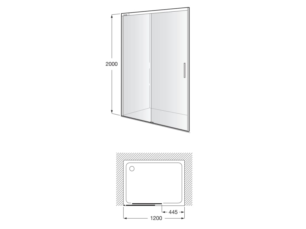 Нишевая душевая кабина с раздвижной дверью Roca Naray ARCH-00135692 - Вид №4